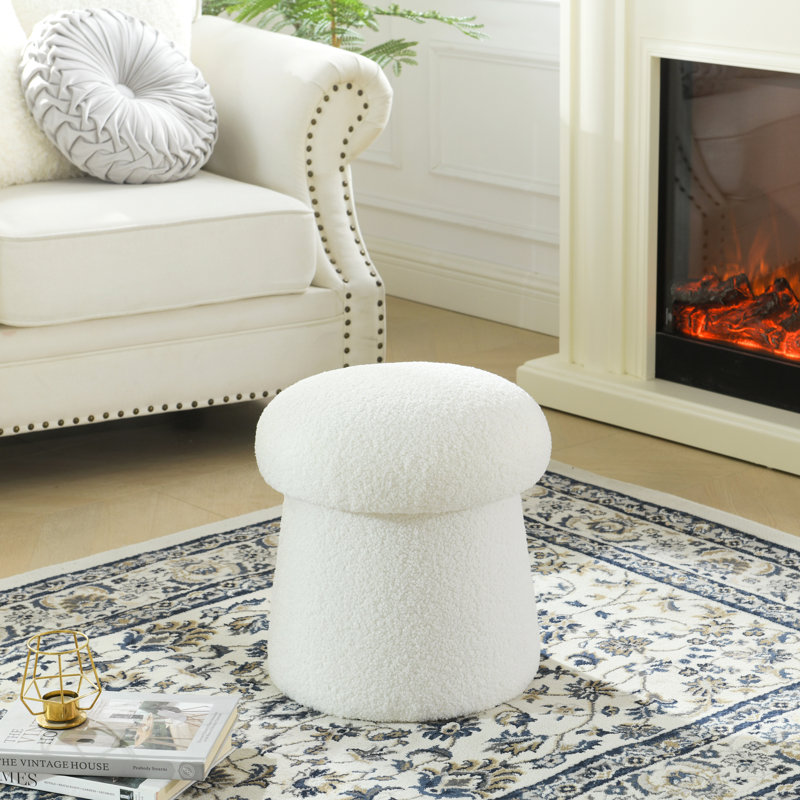 Wrought Studio Joseildo Upholstered Mushroom Footstool Ottoman Wayfair